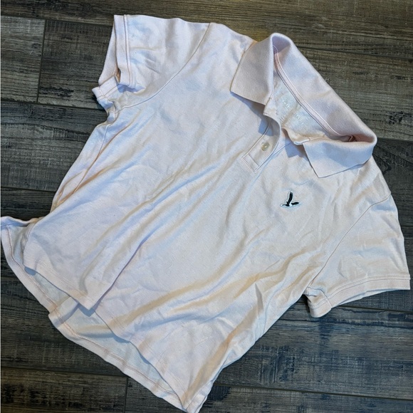 American Eagle Outfitters Tops - American Eagle Baby Pink Polo Shirt